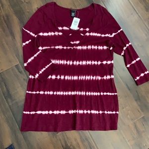 NWT Torrid Tye-Die 3/4 sleeve shirt